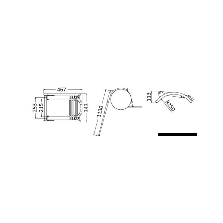 Echelle pour canots pneumatiques