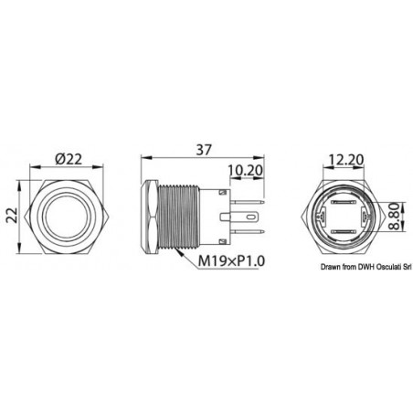 Interrupteur FLAT inox