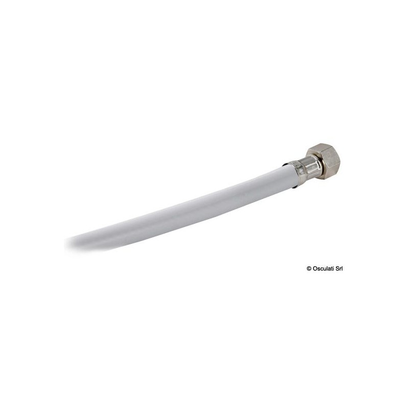 Tuyau de douche PVC armé blanc