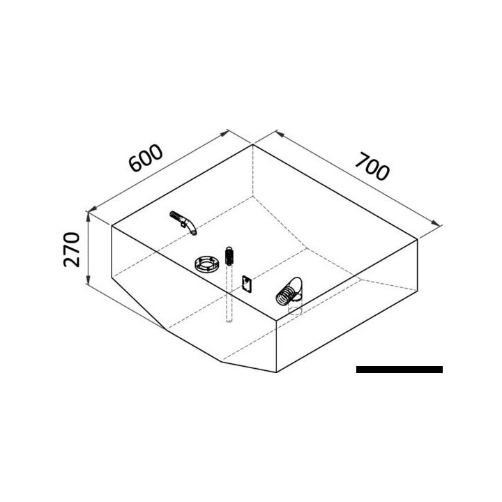 Réservoir carburant en aluminium