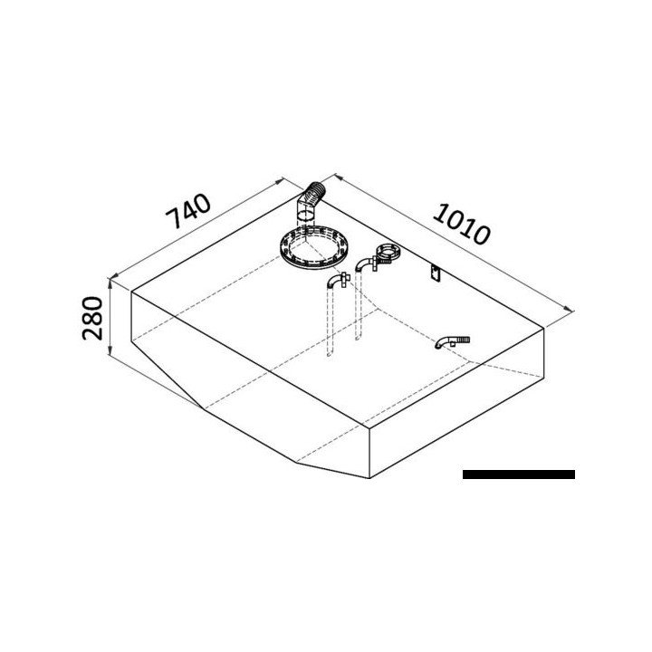 Réservoir carburant en aluminium