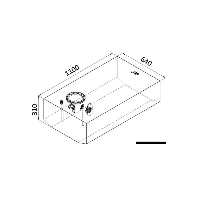 Réservoir carburant en aluminium