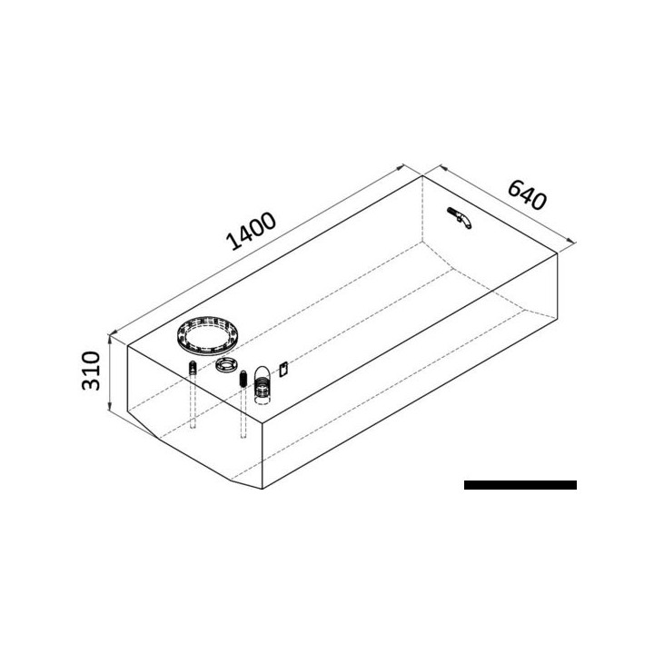 Réservoir carburant en aluminium