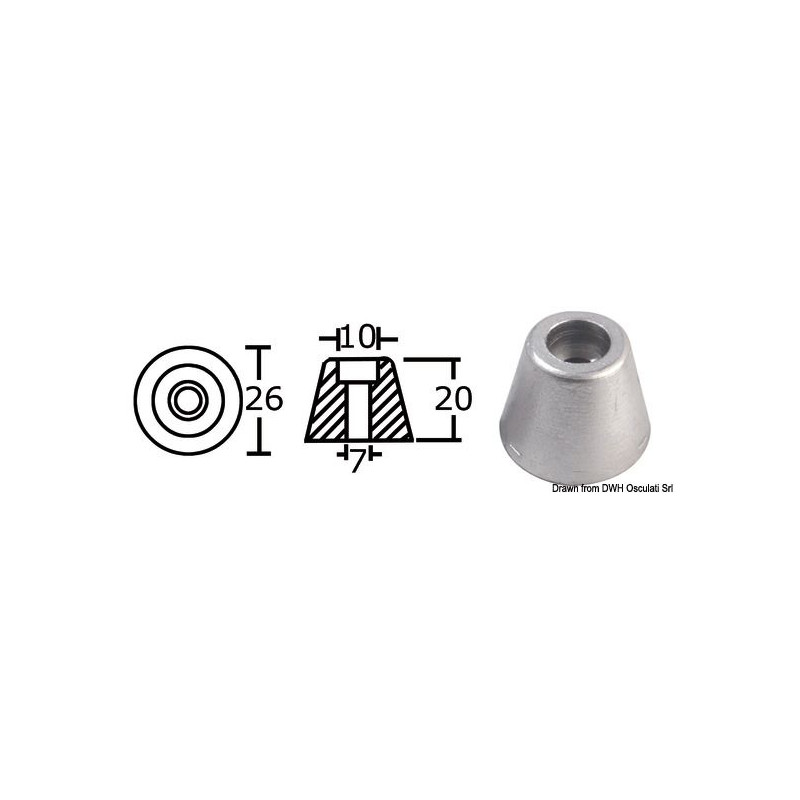 Anodes pour hélices proue/poupe