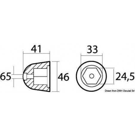 Anodes pour hélices proue/poupe