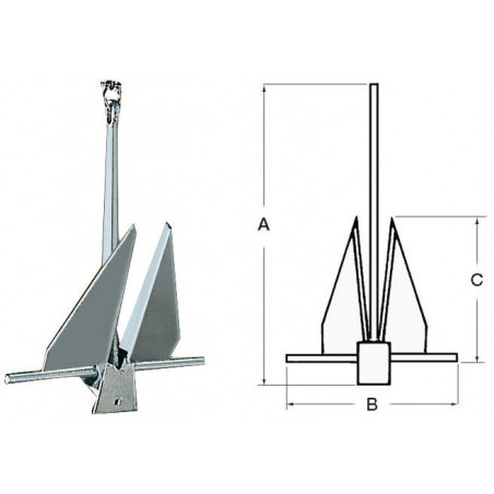 Ancre type Danforth 