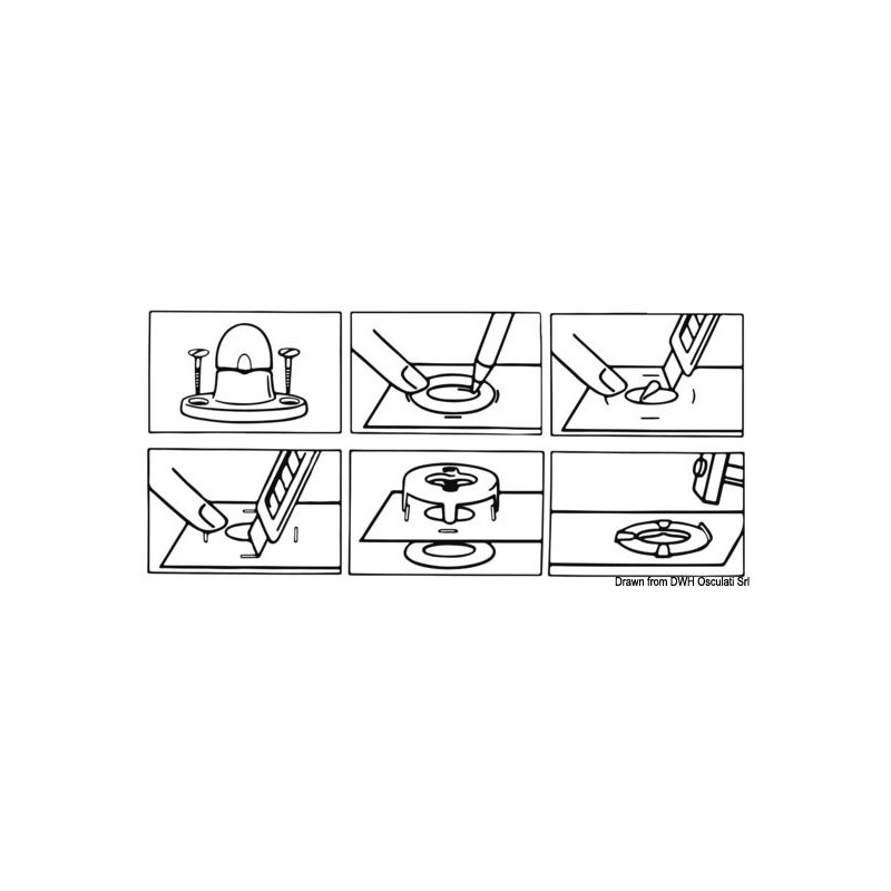 Lot de 4 fixations pour capote 