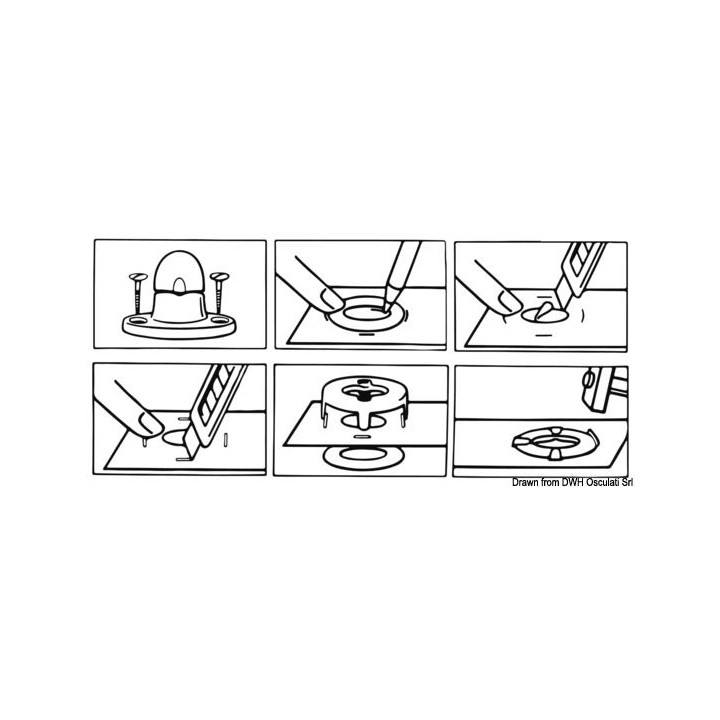 Lot de 4 fixations pour capote 