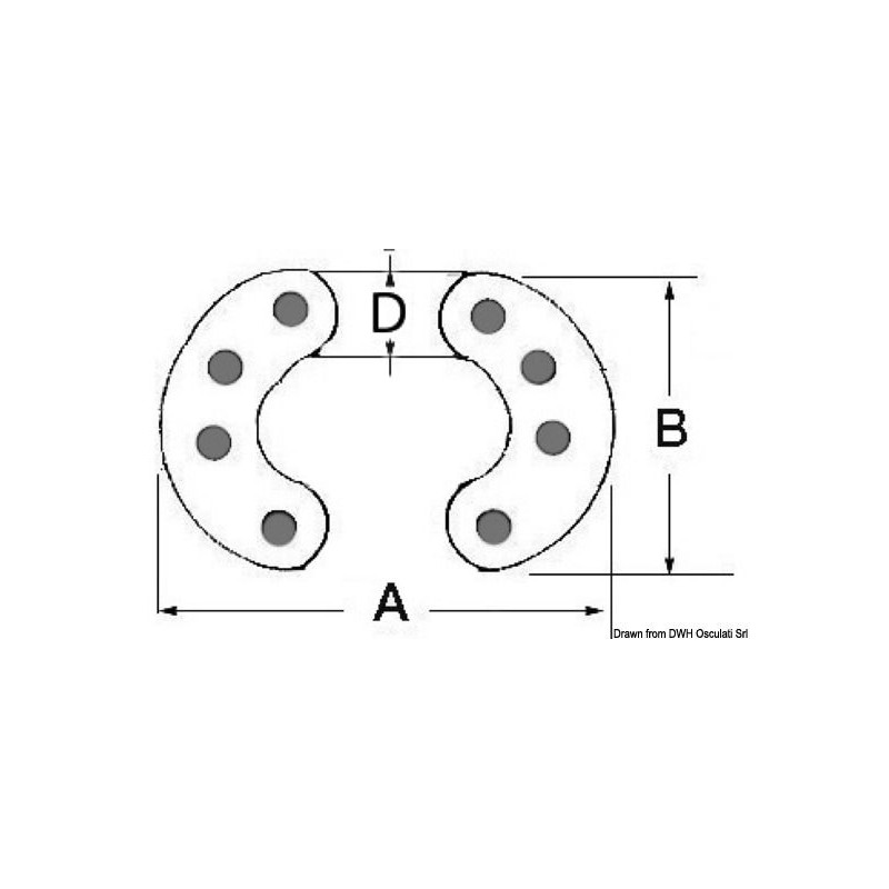 Maillon inox pour chaîne calibrée