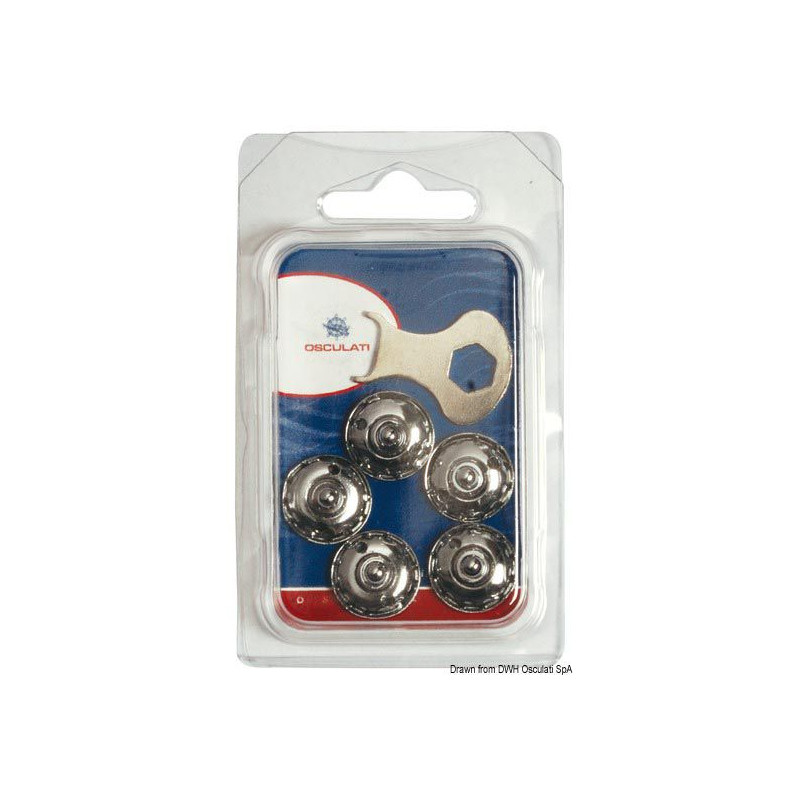 Bouton femelle Tenax Tête grossie 