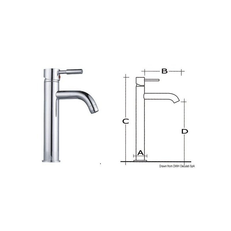 Mélangeur Diana lavabo haut 