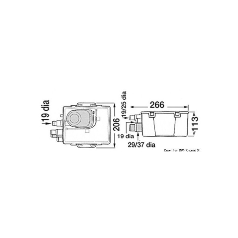 Collecteur eaux usées + pompe