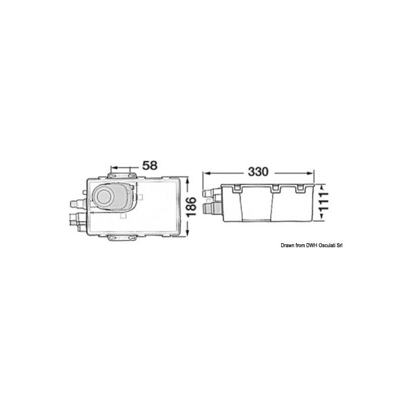 Collecteur eaux usées + pompe