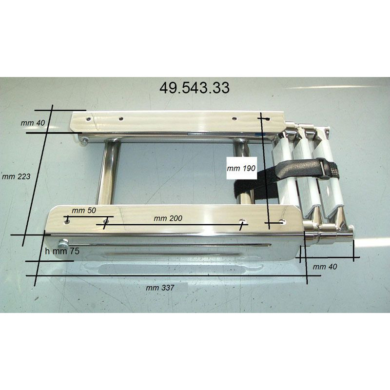 Echelle inox escamotable 