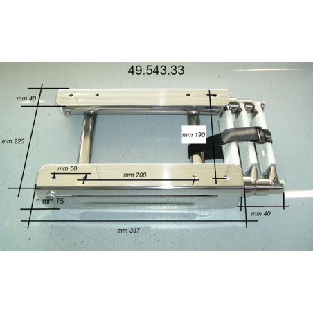 Echelle inox escamotable 