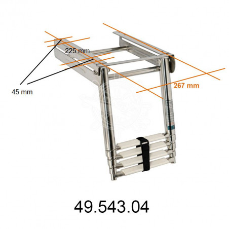 Echelle inox escamotable 