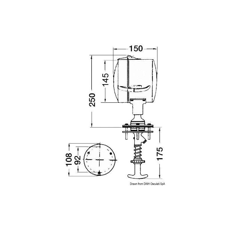 Phare à commande intérieure 