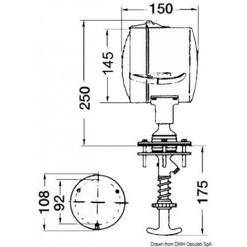 Projecteur DHR orientable de l'intérieur