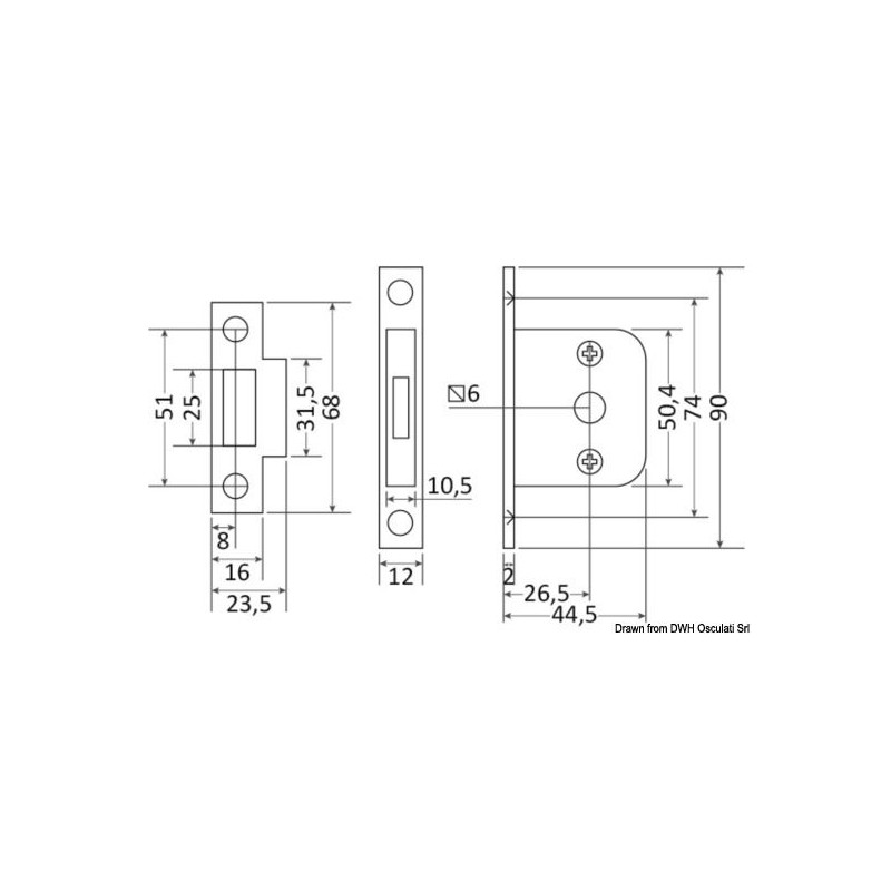 Serrure simple sans blocage