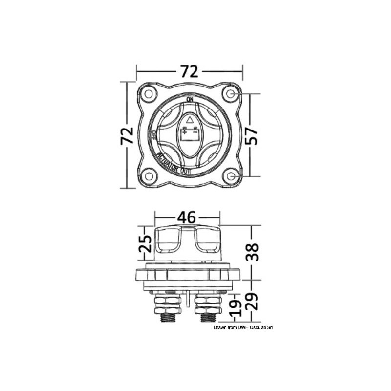 Coupe-batterie semi-encastré