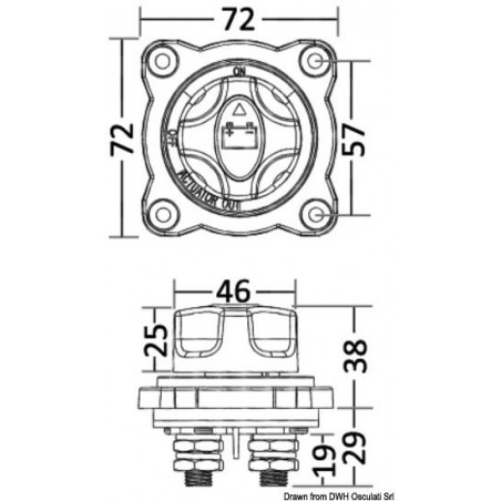 Coupe-batterie semi-encastré