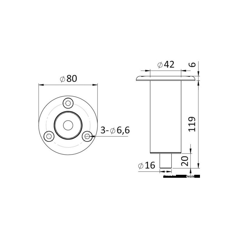 Poteau Rocky pour douchette de pont