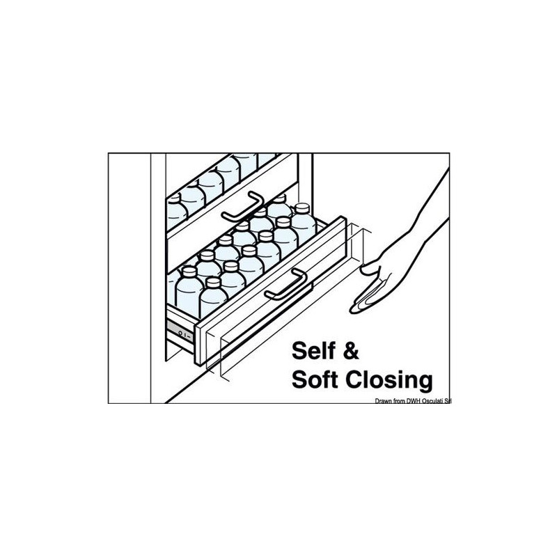 Guide Soft-close pour tiroirs