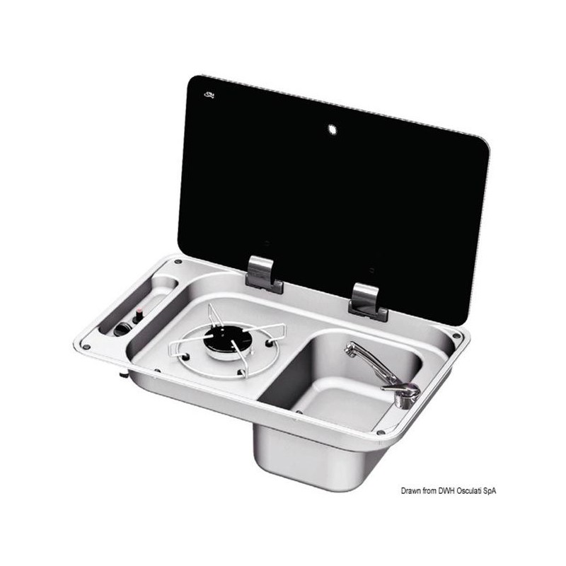 Plans de cuisson + éviers avec couvercle