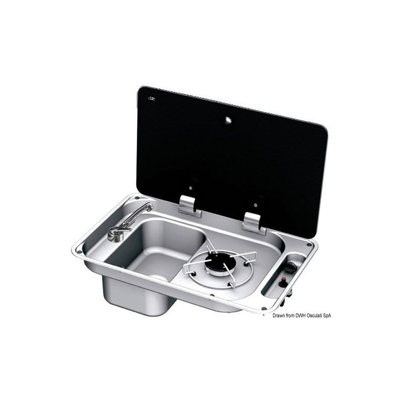 Plans de cuisson + éviers avec couvercle