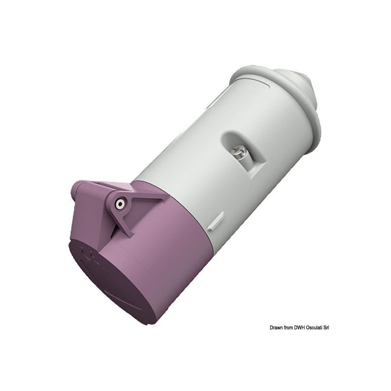 Fiche/prise 2 pôles avec bornes à vis 