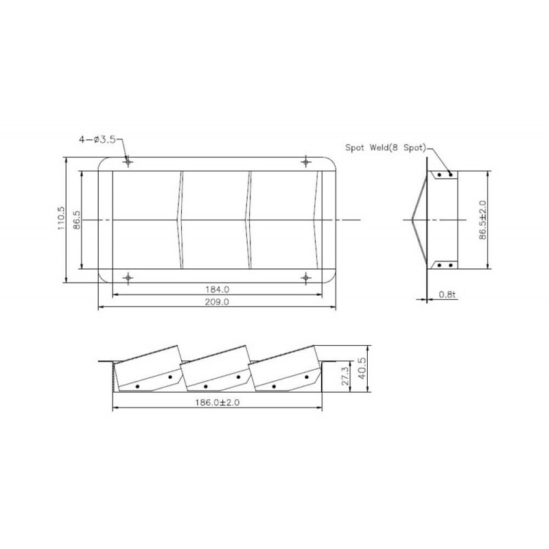 Grille aération moteur