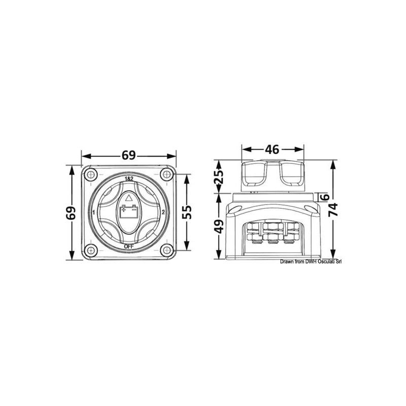 Interrupteur / coupe-batterie mini 