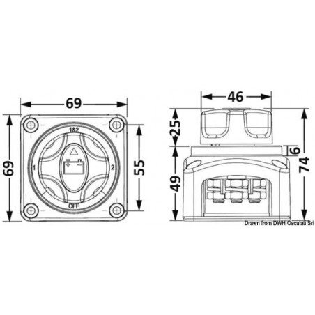 Interrupteur / coupe-batterie mini 