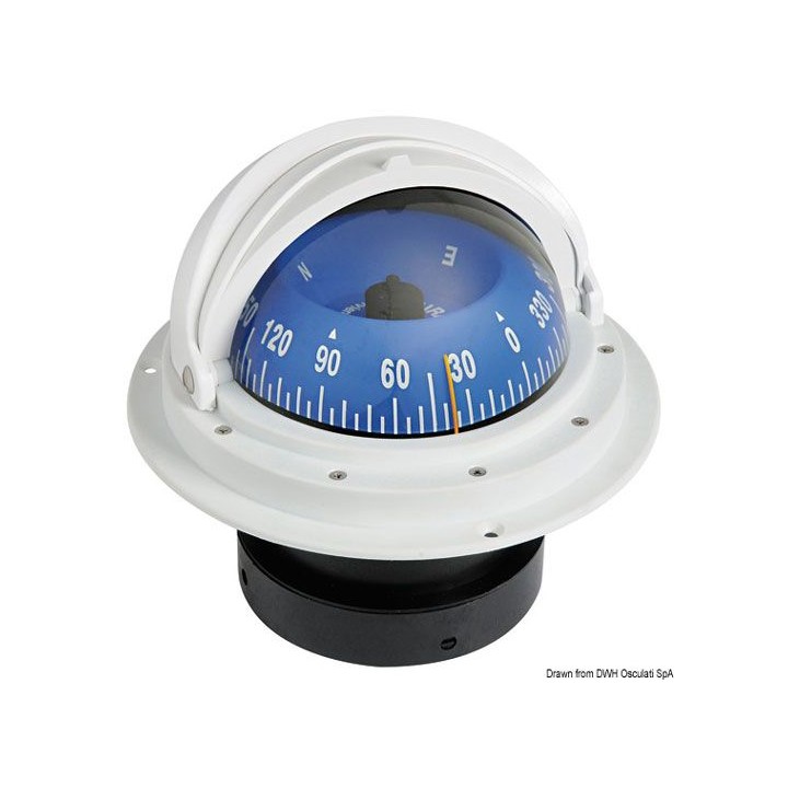 Compas Riviera 4" à encastrer + dôme