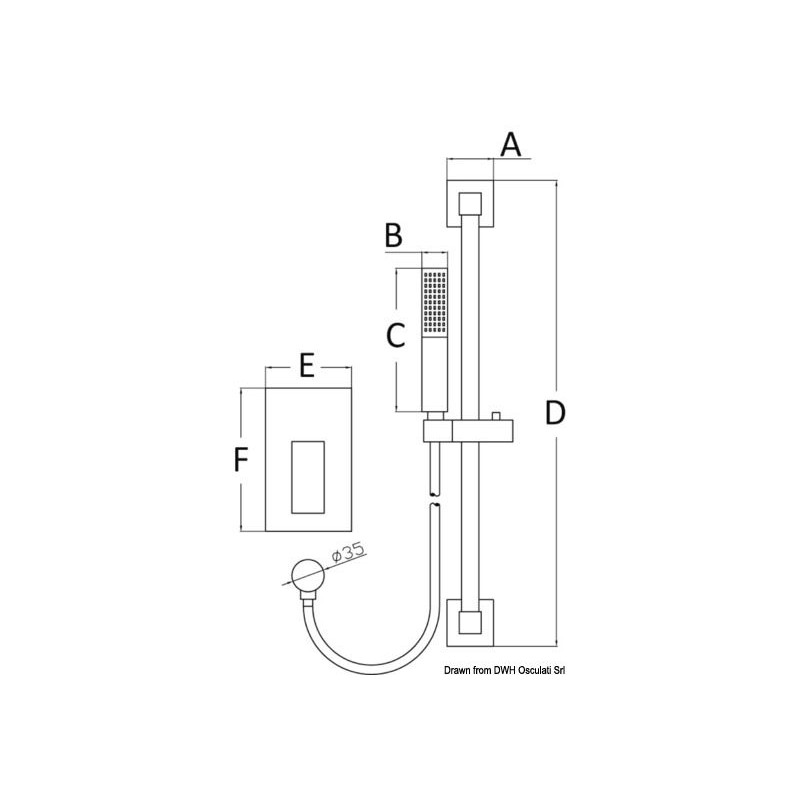  Loquet de douche Square 