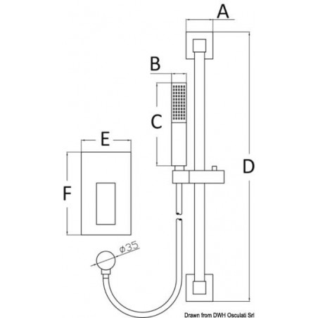  Loquet de douche Square 