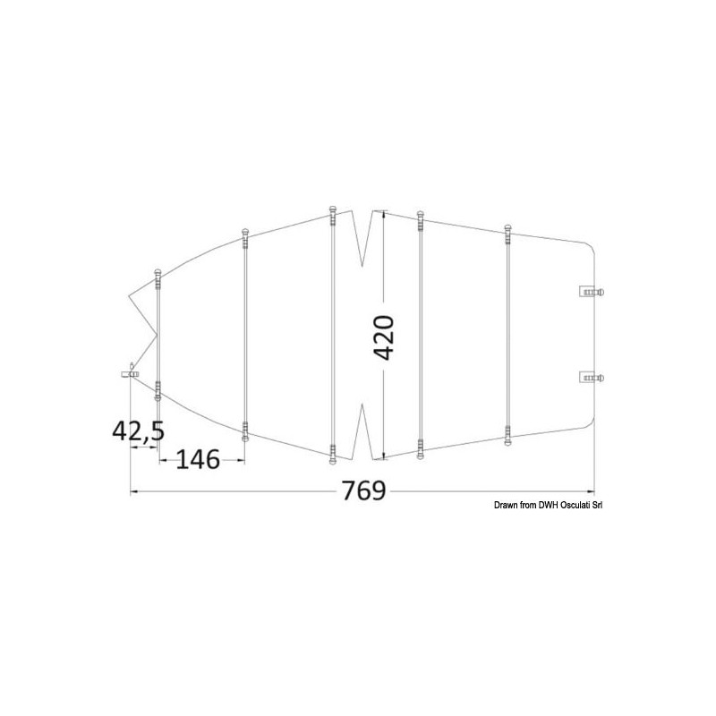 Bâche pour bateaux sans cabine