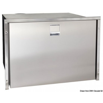 Indel Marine - Congélateur à 1 tiroir 55 Litres - dégivrage automatique -  DR55 Inox - 12/24 Volts INDEL MARINE IT055 