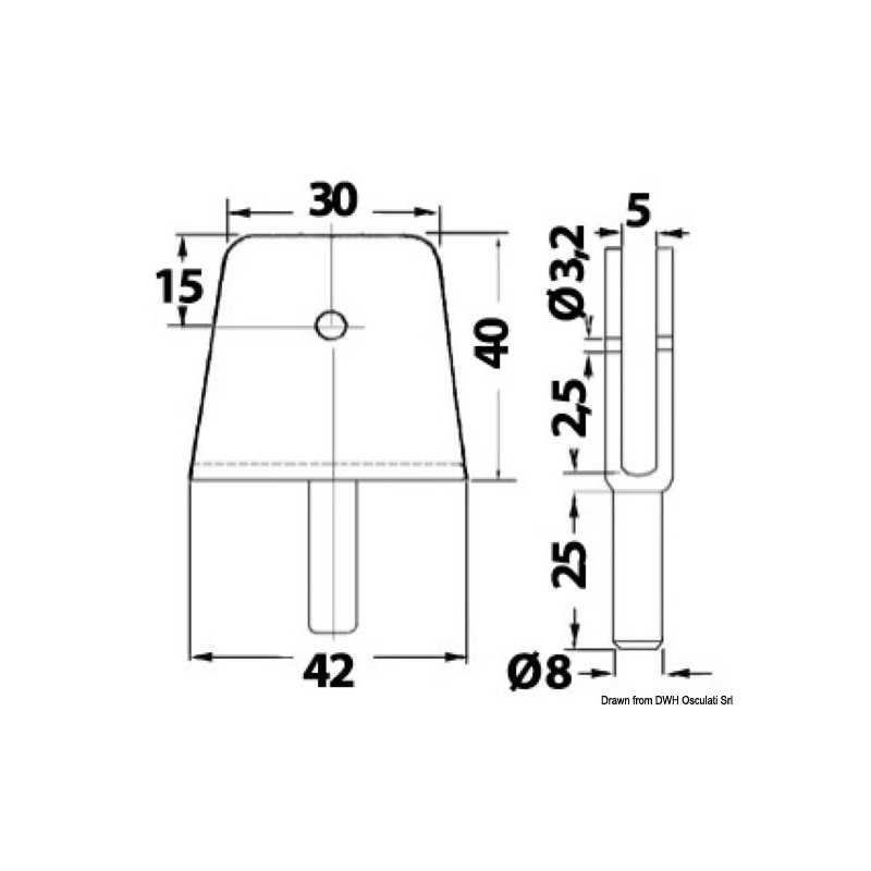 Fourche + platine pour  bâches 