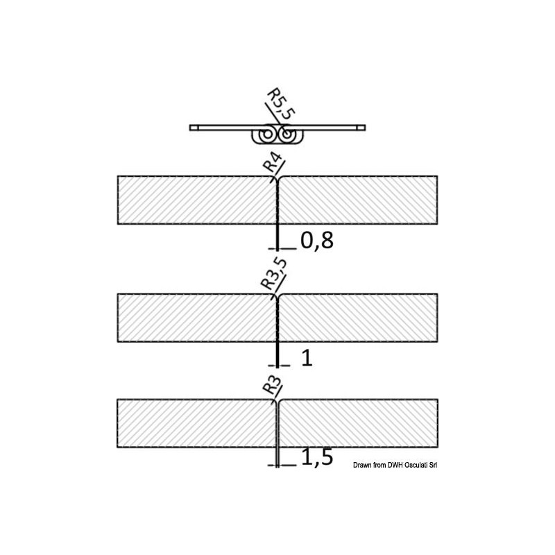 Charnière escamotable 180° 