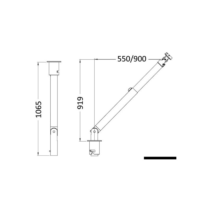 Petit bossoir rétractable 