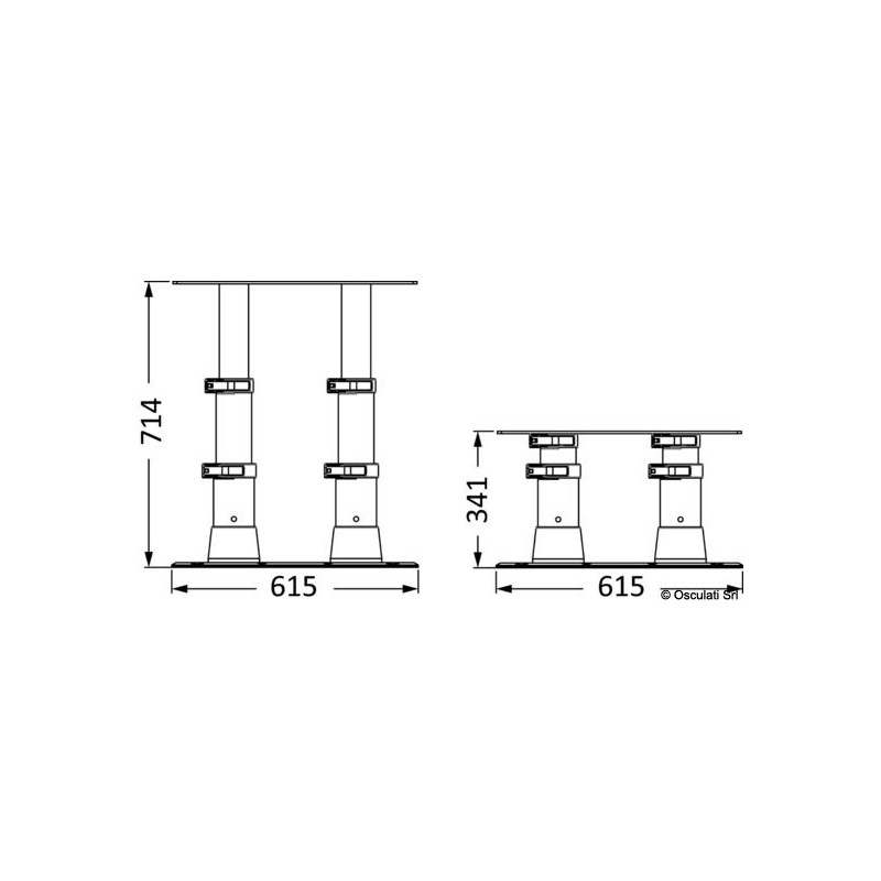 Pied de table double Giant 