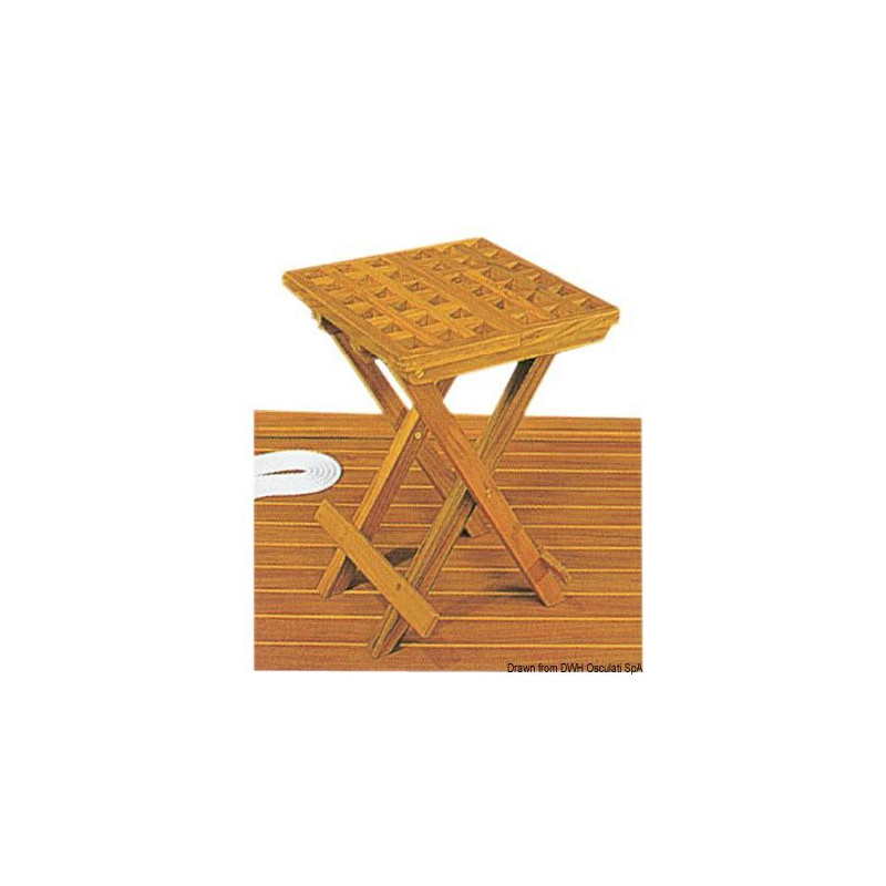 Tabouret pliant teck 