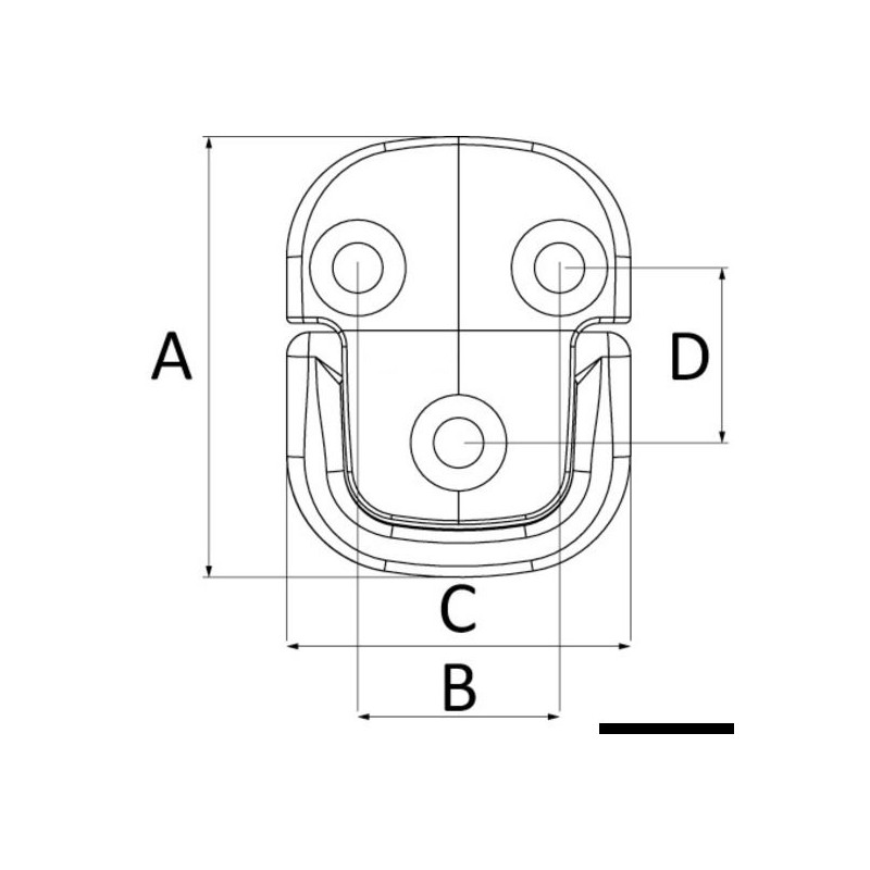 Anneau rabattable Squared      
