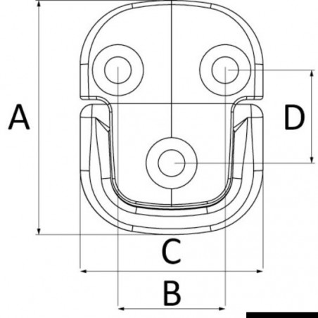 Anneau rabattable Squared      