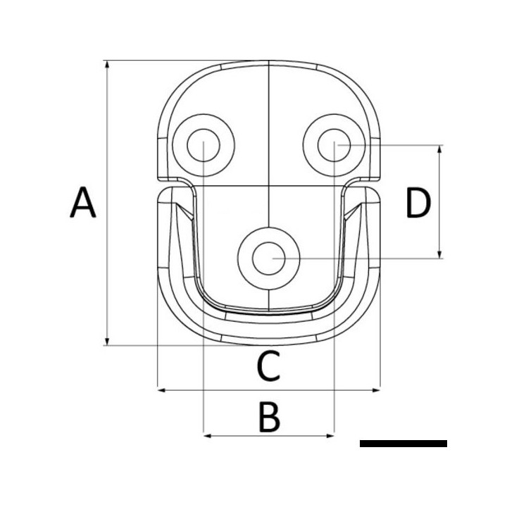 Anneau rabattable Squared      