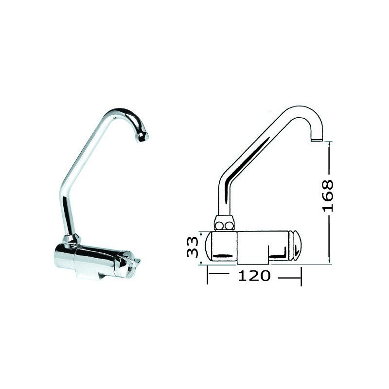 Mélangeur pivotant haut