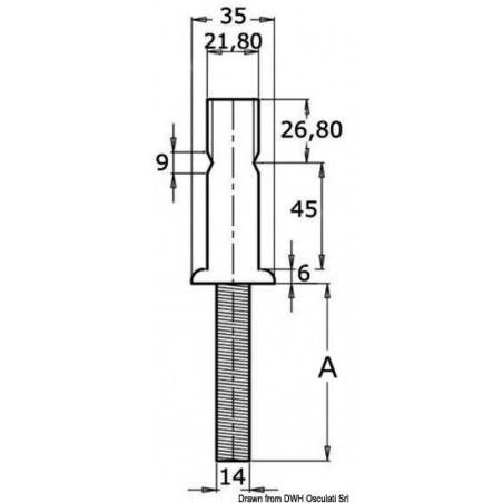 Base mâle pour chandelier    