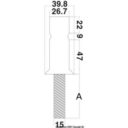 Base mâle pour chandelier    