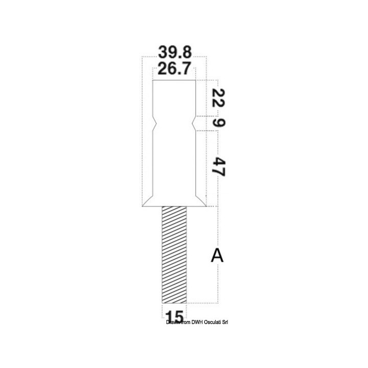 Base mâle pour chandelier    
